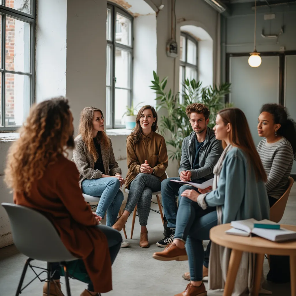 Notre équipe lors d'un atelier de développement personnel